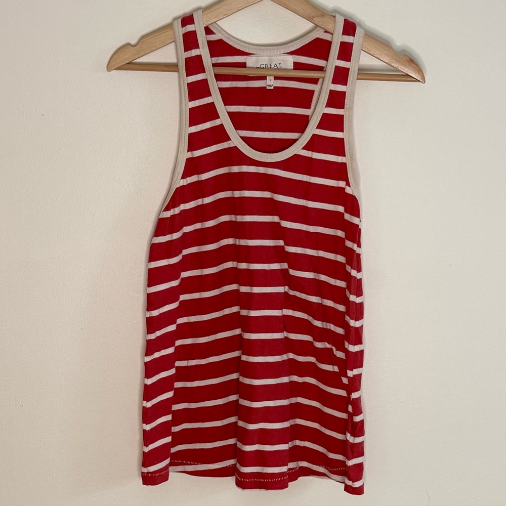 THE GREAT. Striped Racer Back Tank - Picture 2 of 7